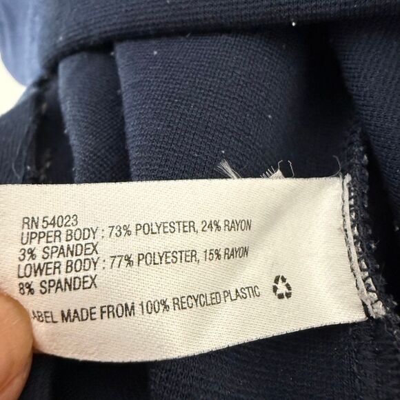 Gap Women’s Navy Gray White Stripe Color Block Pockets Ponte Knit Dress Medium - Picture 7 of 7